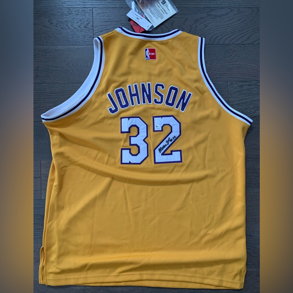 Magic Johnson Autographed Lakers Jersey